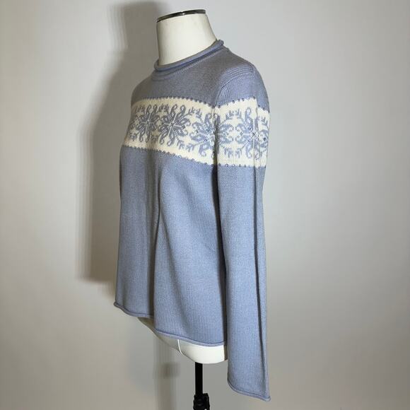 NWT Norton McNaughton Periwinkle Nordic Fair Isle Sweater Womens Petite Size PM - Picture 5 of 11